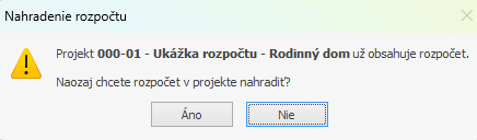 Upozornenie, že stavba sa už na platforme nachádza